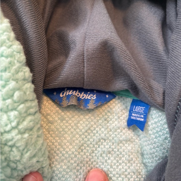 Chubbies Mint and Gray Sherpa Hoodie SEE PICTURES - Picture 6 of 9